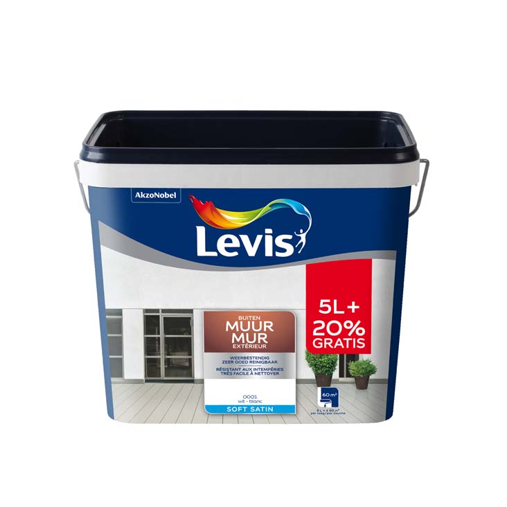 Levis façade blanc 5L+20% gratuit
