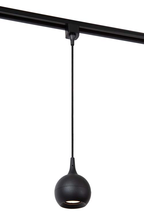 Rail lumineux design Avignon Suspension - Éclairage sur rail/Système de rail monophasé - 1xGU10 - Noir