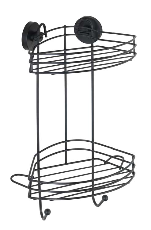 Etagère d'angle Wenko Vacuum-Loc noir