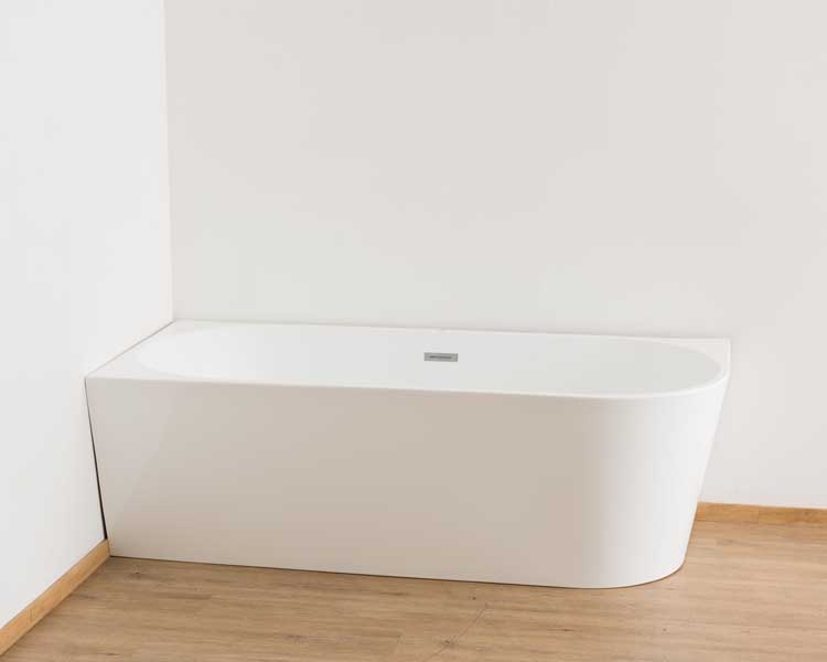 Baignoire d'angle Bottega gauche 180x80x58cm blanc