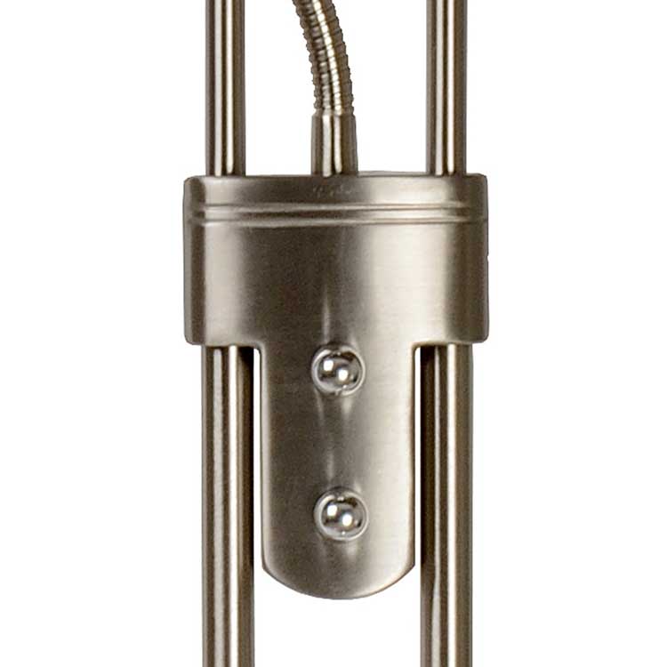 Lucide CHAMPION-LED - Leeslamp - Ø 25,4 cm - LED Dimb. - 1x20W 3000K - Mat chroom