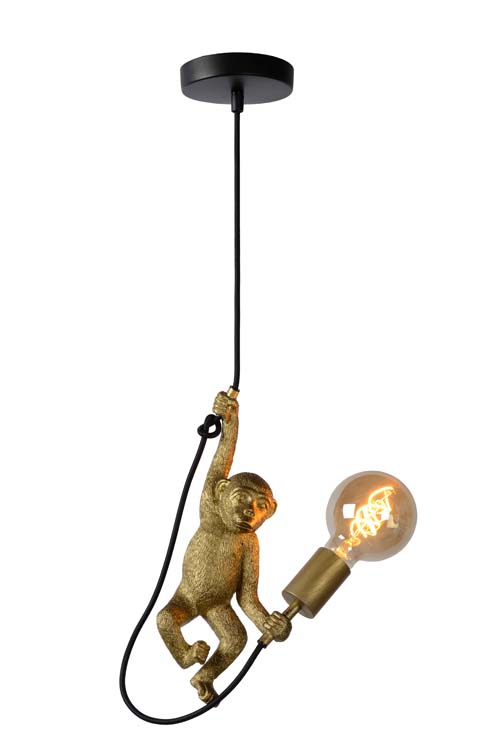 CHIMP Hanglamp E27/60W Zwart / Goud