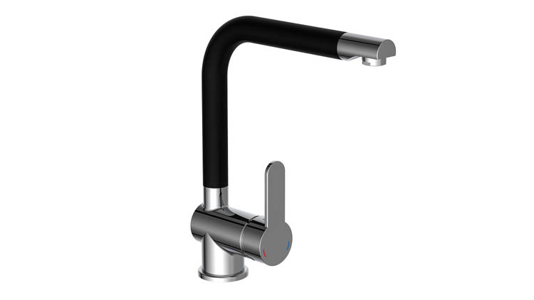 Robinet de cuisine Ria chrome/mat noir