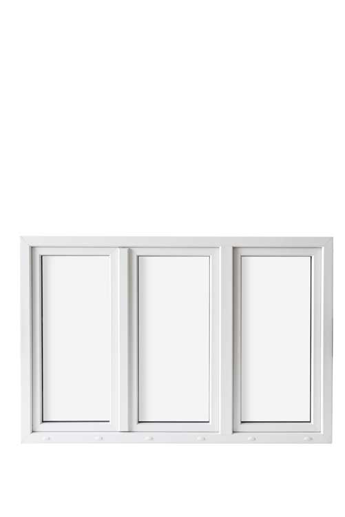 Châssis O.B. 3 ouvrants pvc blanc Deceuninc 1800x1200mm V1