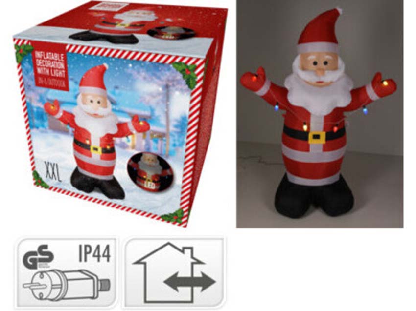 Kerstman opblaasbaar led 190 cm