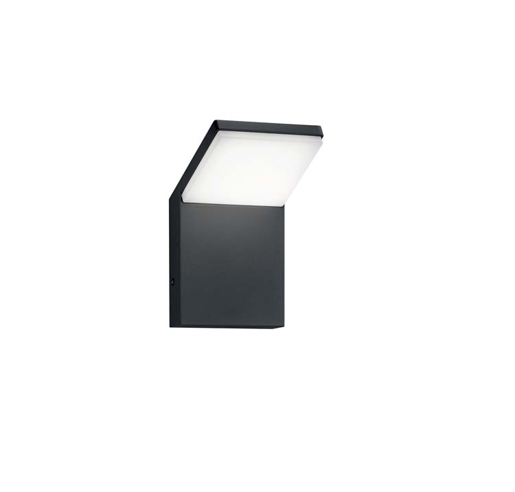 Wandlamp antraciet incl LED 9W 3000K 900LM H16cm