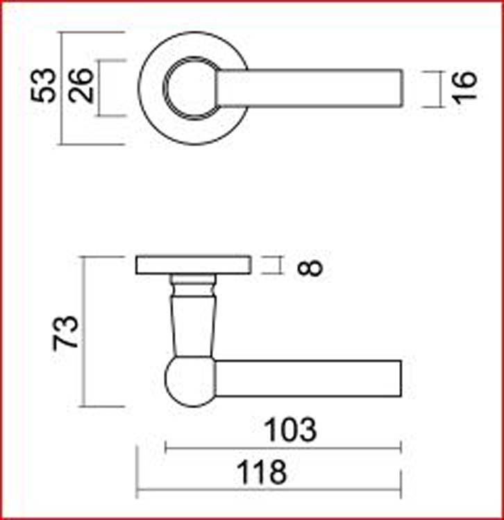 Deurkruk Raily L+L zwart structuur uv R + no key