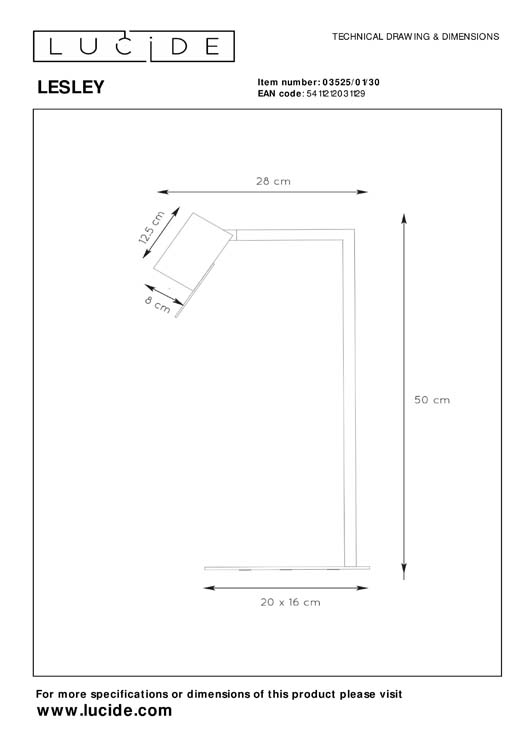 Lampe de table moderne - GU10 - Noir