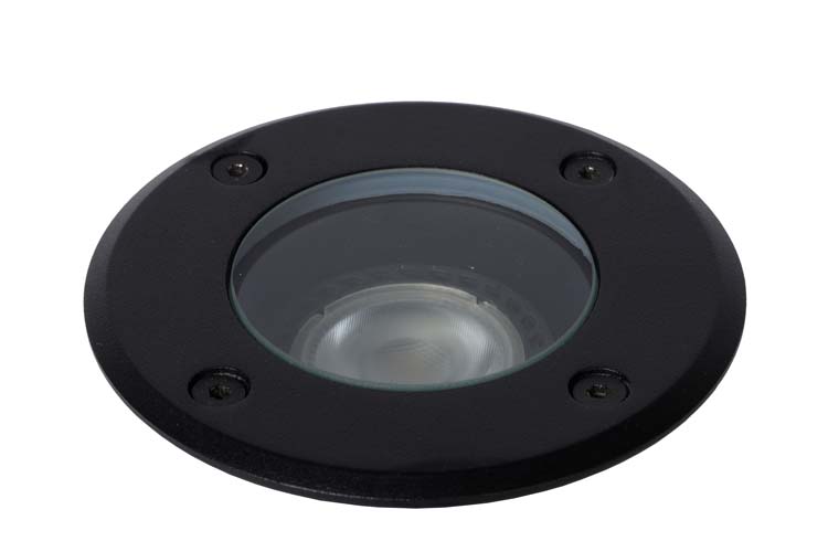 Spot de sol Extérieur - Ø 10,8 cm - 1xGU10 - IP67 - Noir