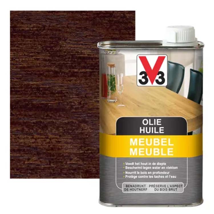 V33 huile pour meuble ébène mat 0,5l