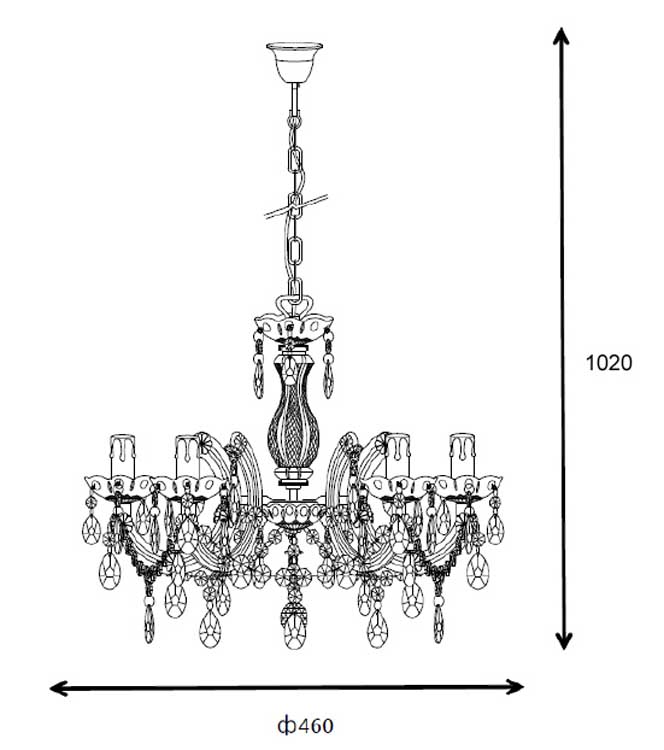 Lucide ARABESQUE - Lustre - Ø 46 cm - E14 - Transparent