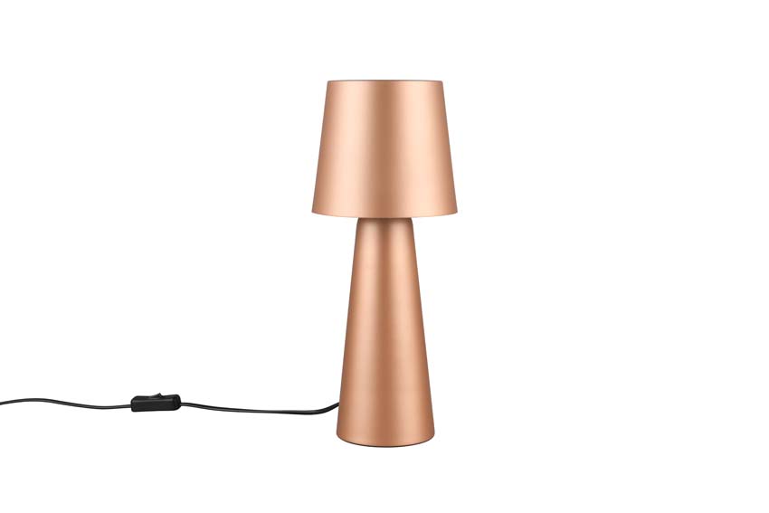 Tafellamp - brons - E27 - excl lamp - Ø 16 cm - hoogte 40 cm