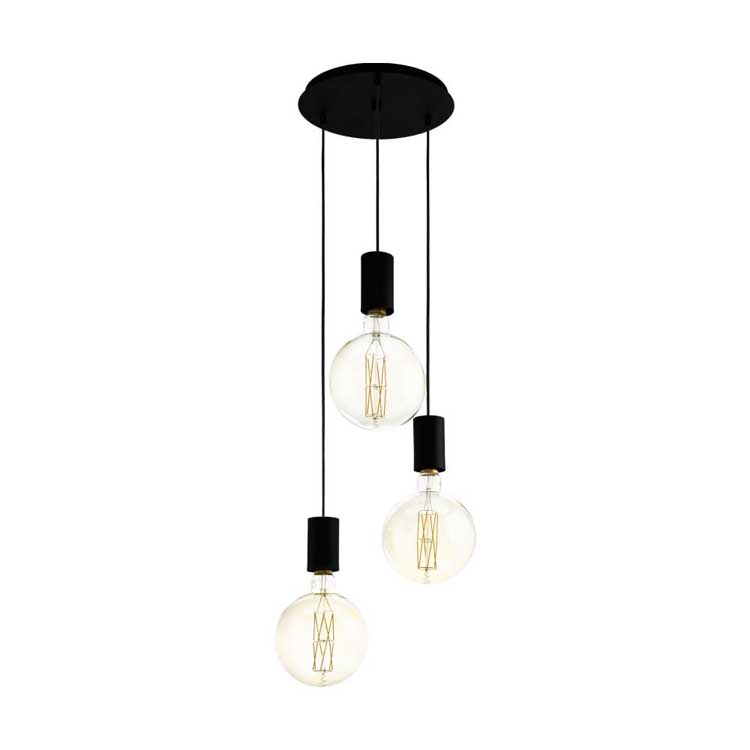 Hanglamp zwart diam34Cm E27