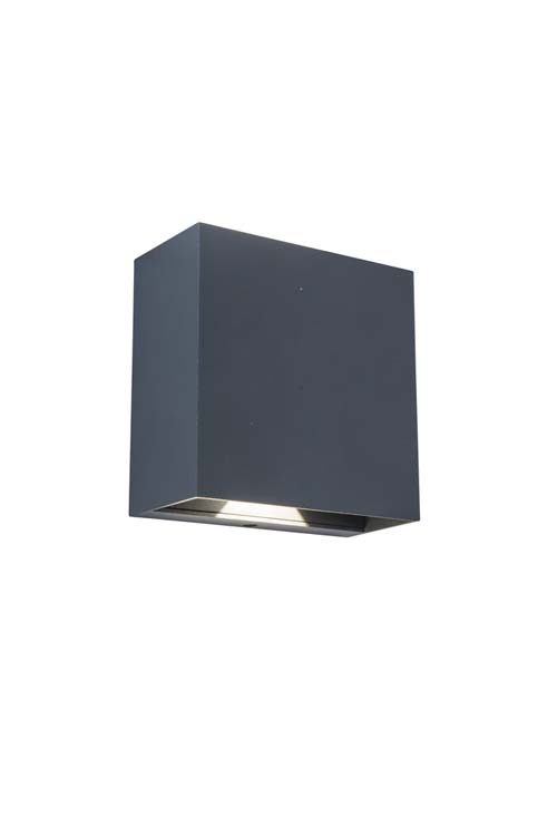 Buitenwandlamp up&down LED donkergrijs 4000K 400LM 10W