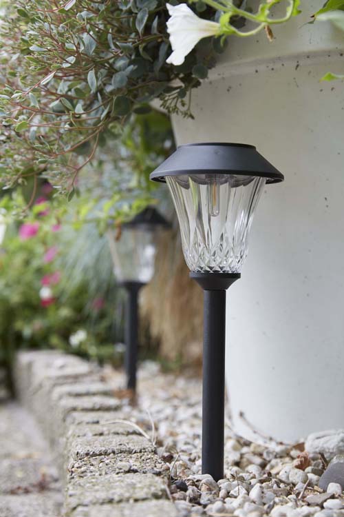 Solar tuinlamp met grondspie Pisa zwart 5 lumen