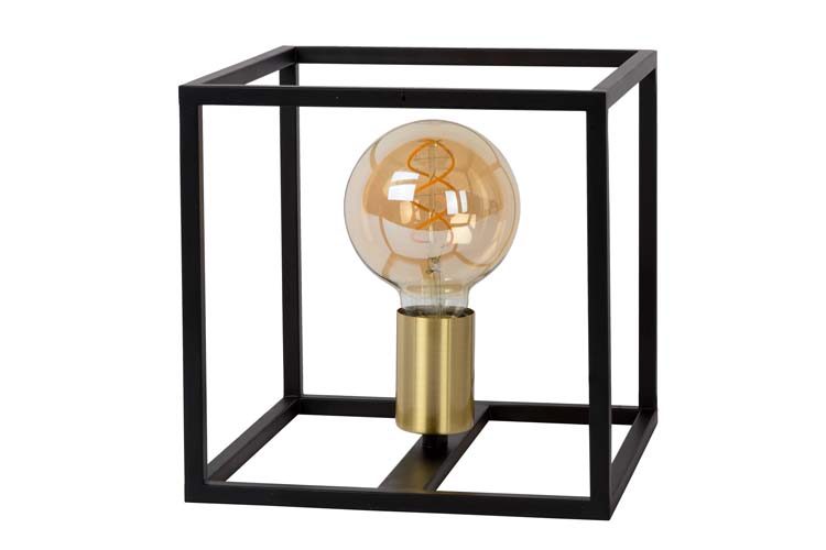 Lampe de table - E27 - Noir/messing