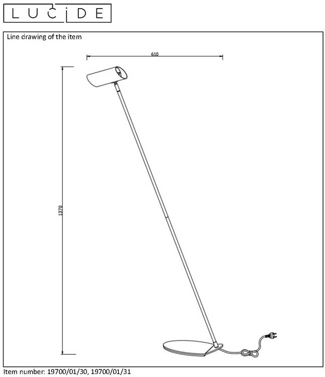 Lucide HESTER - Leeslamp - GU10 - Wit