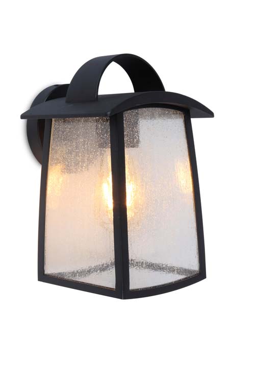 Buitenverl wandlamp retrofit E27 zwart 18,5x17x20cm