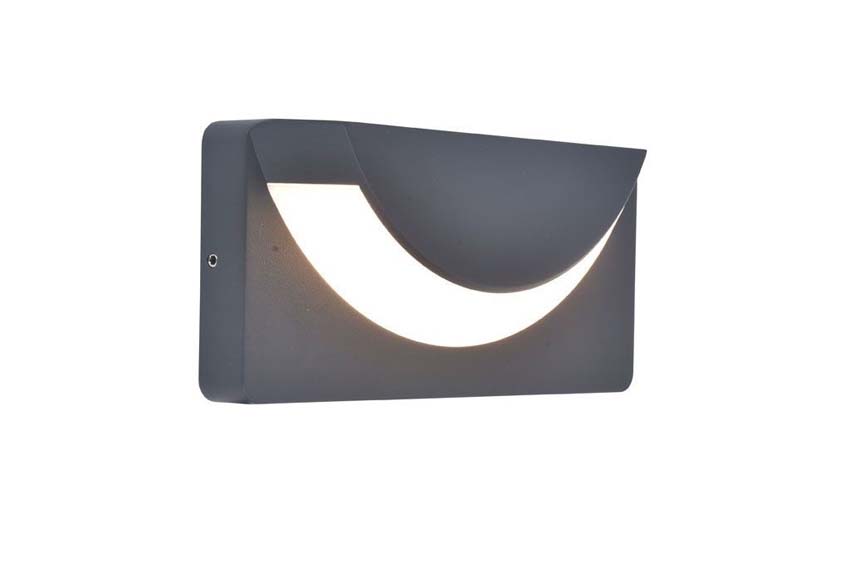 Wandlamp buiten - 450-1950  lumen - 3000K - IP54 - grijs