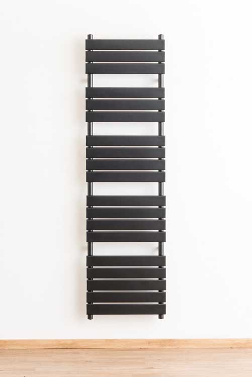 Radiateur électrique Xerxes 180x50cm simple noir avec élément noir