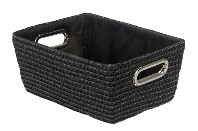 Panier de rangement Wenko Chromo 12x19,5x28cm cotton noir