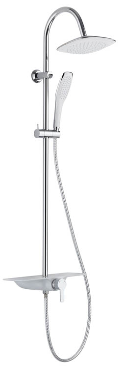 Douche principale Wolf chrome-blanc avec planchet