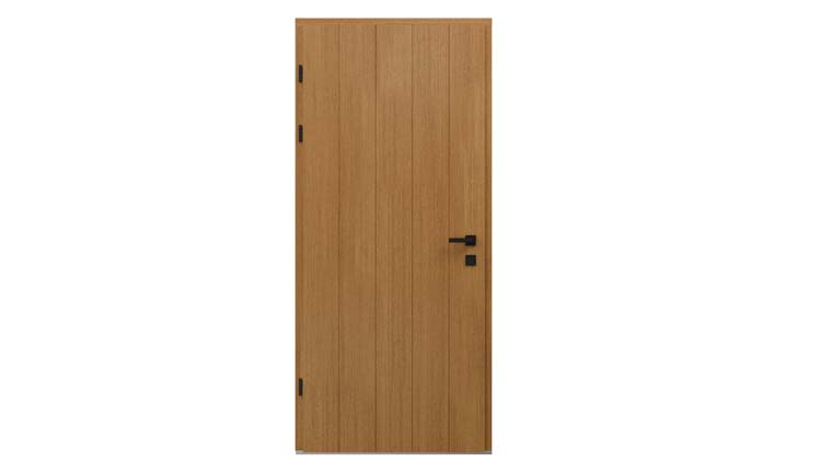 Porte extérieure meranti Duero verticale nature B 980 x H 2180 mm G