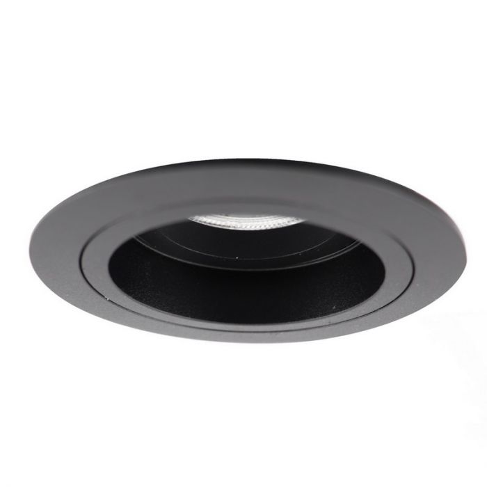 Spot Encastrable Rond - Fixe - 1xGU10 - Noir