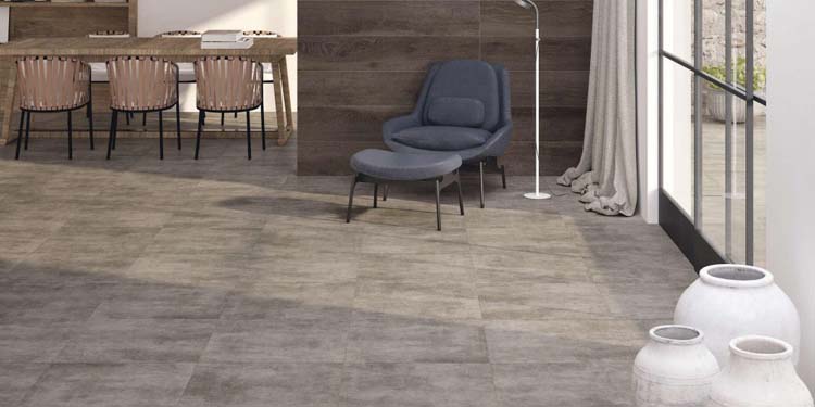 Carrelage Colby gris 45 x 45 cm