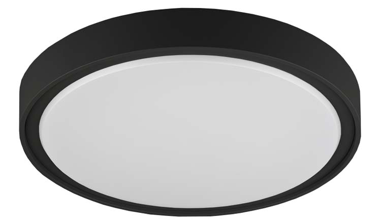 Plafonnier extérieur LED noir 18W 1450LM IP65