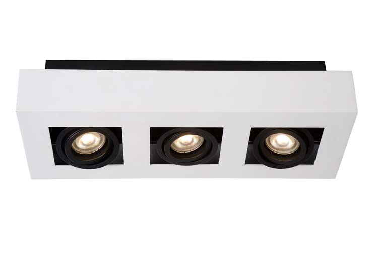 XIRAX - Spot plafond - LED Dim to warm - GU10 - 3x5W 2200K/3000K - Blanc