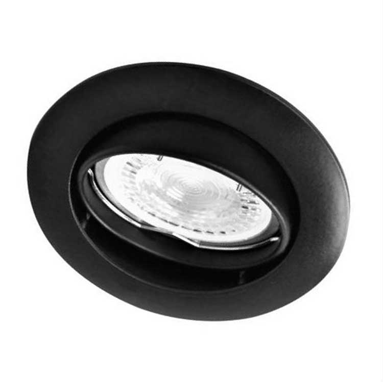 Spot encastré rond noir GU10