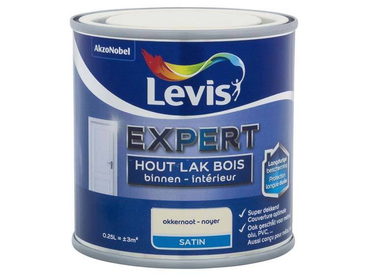 Levis Expert lak binnen zijdeglans 0,25l okkernoot