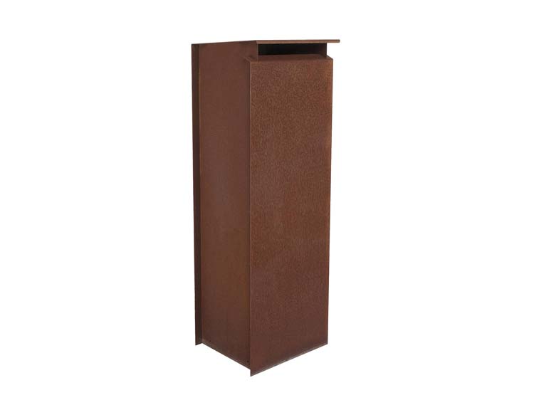 Brievenbus roest metaal Aubel 32x37x110cm