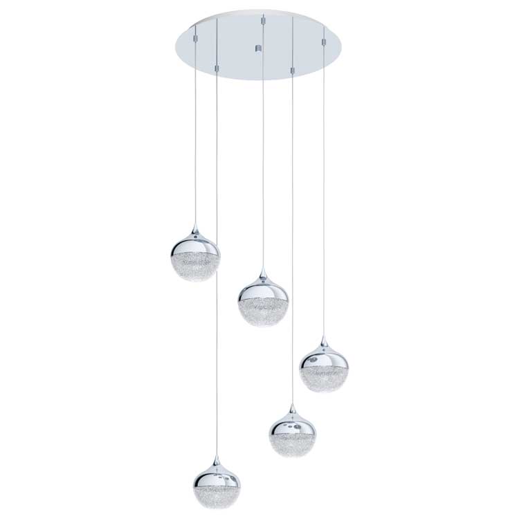 Eglo MIOGLIA 1 - Hanglamp - E14 - 5X25W - Chroom