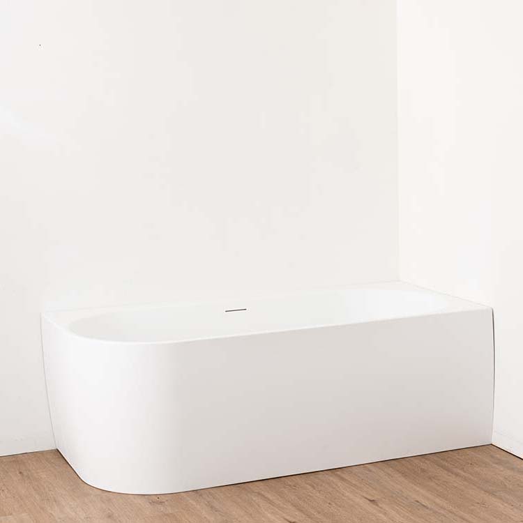 Baignoire d'angle Hero droit 180x80cm blanc mat