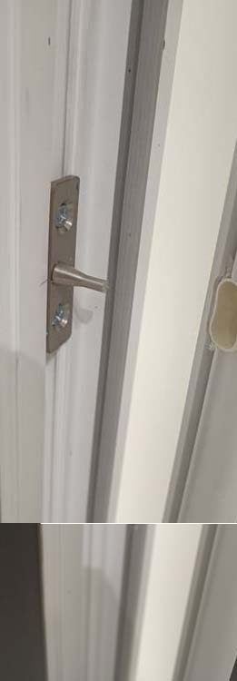 Porte extérieure pvc avec finition alu Varno blanc L980 X H2180 mm G