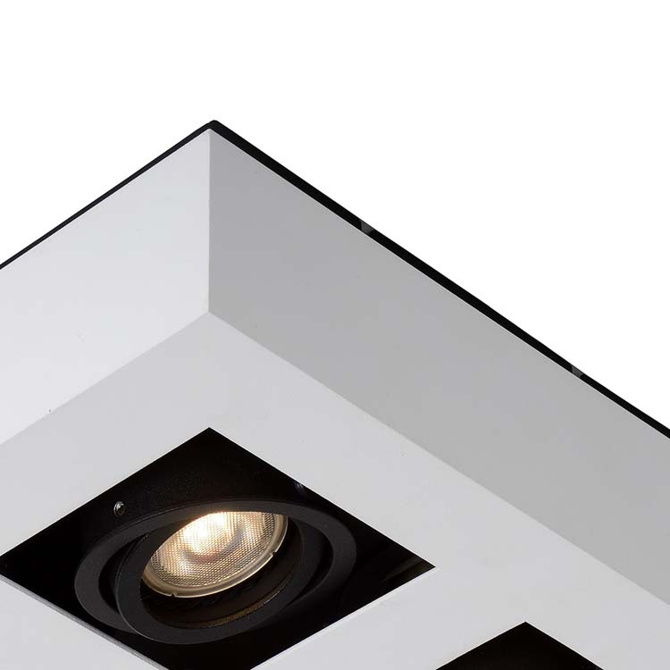 Lucide XIRAX - Spot plafond - LED Dim to warm - GU10 - 4x5W 2200K/3000K - Blanc