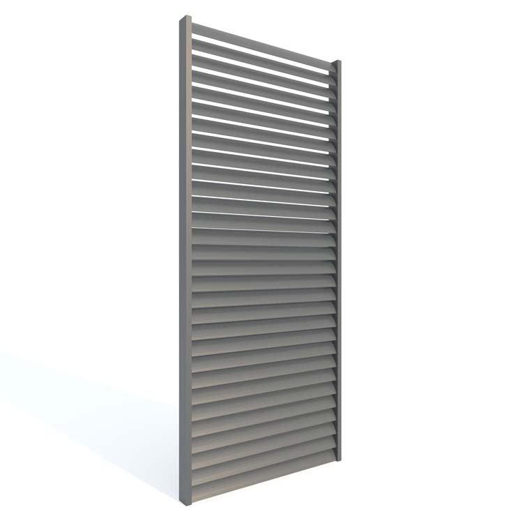 Cloison de claire voie horizontal pour pergola Solis anthracite 100cm