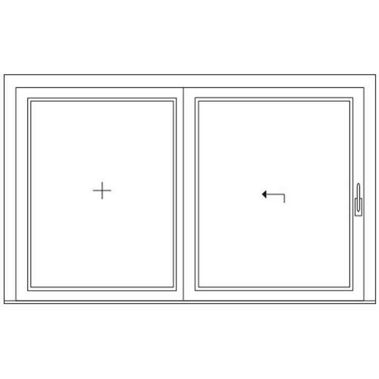 Levant-coulissant en bois Meranti Ribe D>G L2500 x H2150 mm