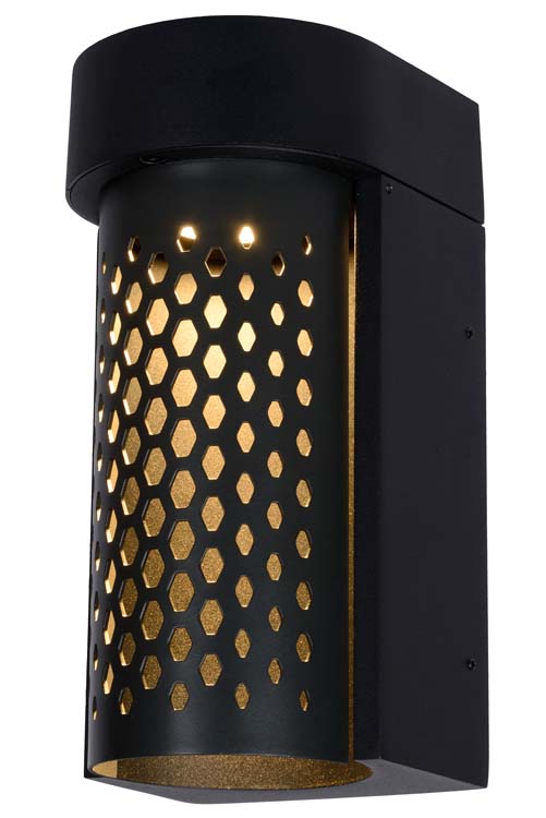 Lucide KIRAN - Applique murale Extérieur - LED - 1x10W 2700K - IP65 - Noir