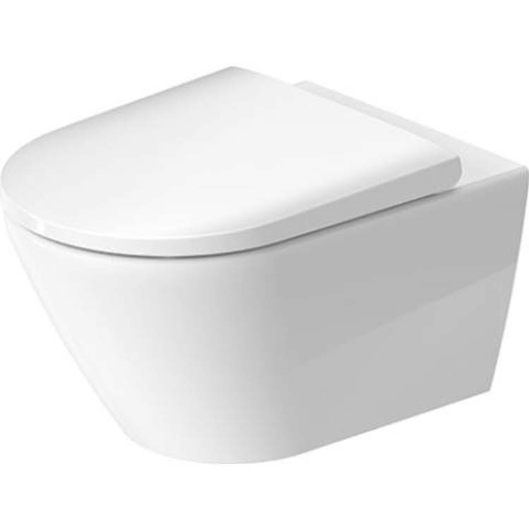 Toilette suspendue Duravit D-neo rimless avec siège soft-close blanc