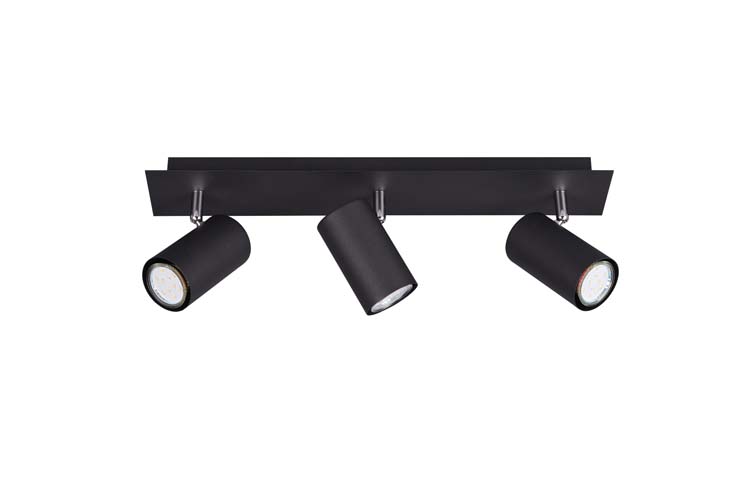 Spot en applique noir mate excl lampe LED possible 3 spots