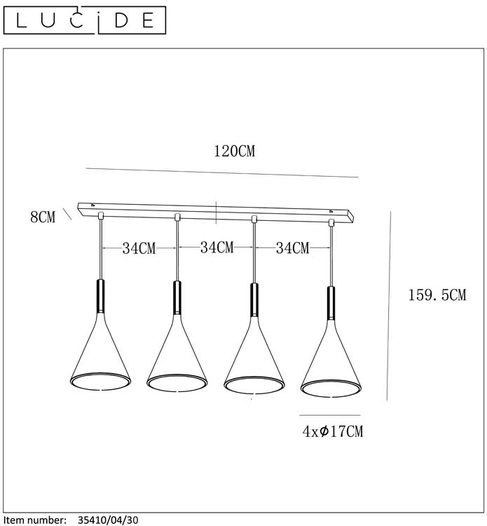 Lucide GIPSY - Hanglamp - E27 - Zwart