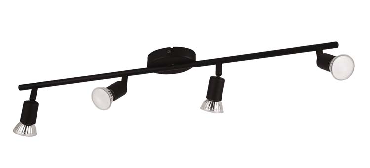 Opbouwspot LED zwart 4x3W 960LM LED incl