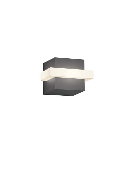 Ecl. extérieur LED applique mural anthracite H10cm 8W 800LM 3000K IP54