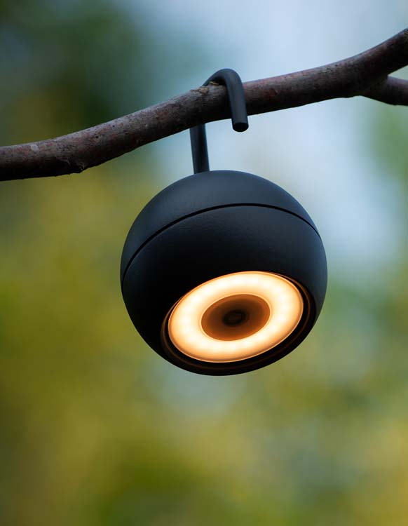 SPHERE - Suspension Extérieur - Ø 10,2 cm - LED Dim. - 1x2W 2700K - IP54 - Anthracite