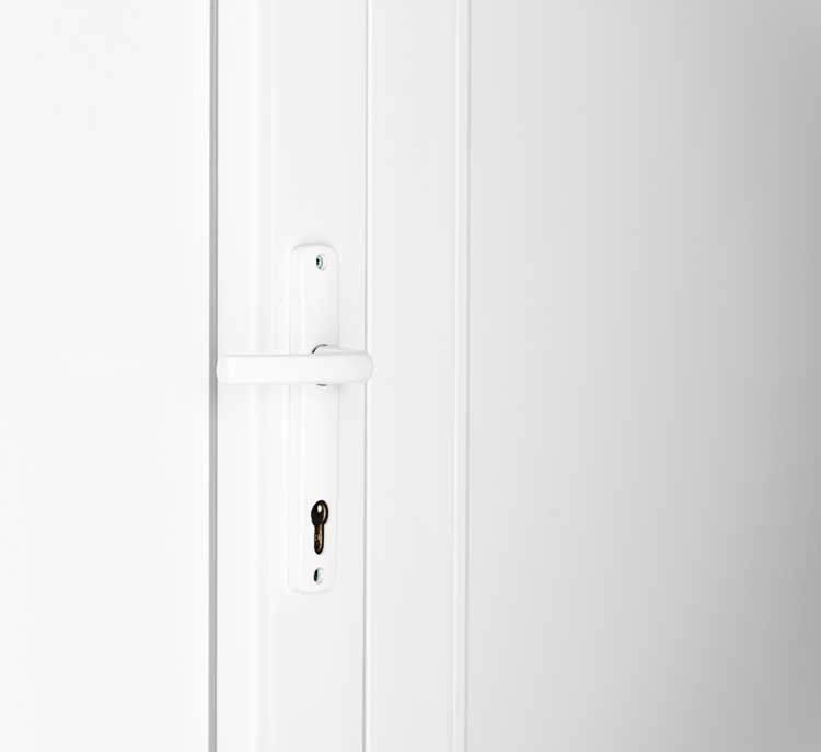 Porte ext. PVC blanc panneaux plein 1800x2100mm G