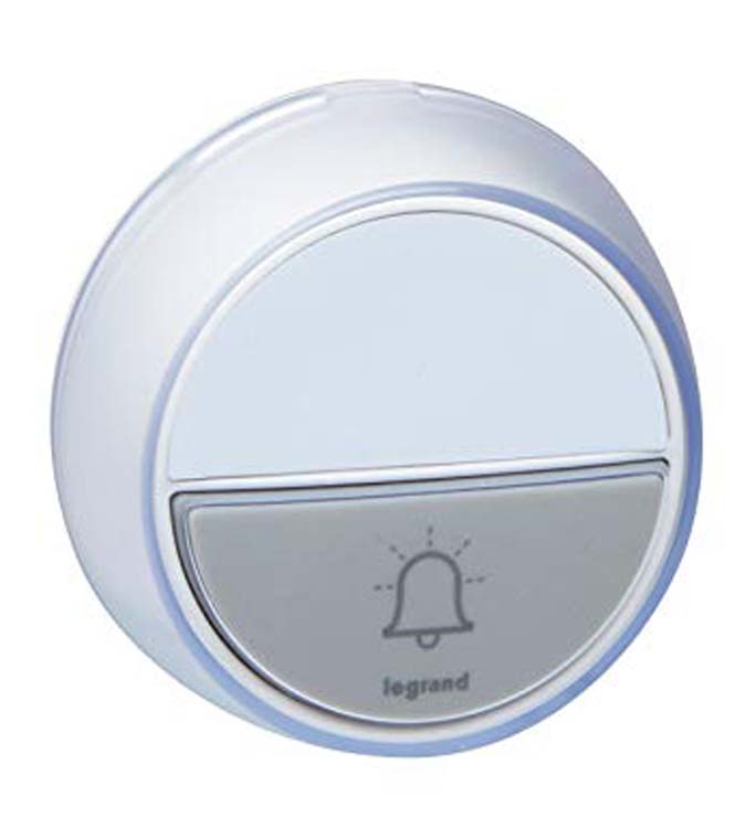 Bouton Sonnette Sans Fil IP44 100m Blanc