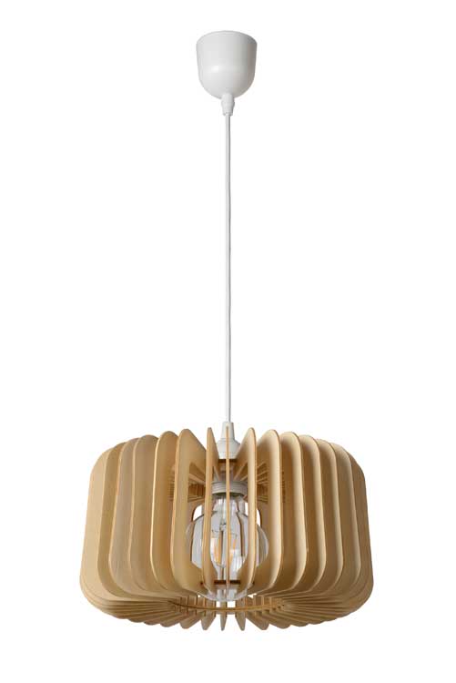 Lucide ETTA - Hanglamp - Ø 29 cm - E27 - Licht hout